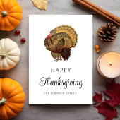 Invitation Élégant dîner Vintage Turquie Amical