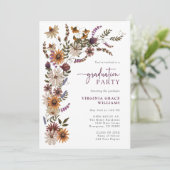 Invitation Élégant diplôme de Fleur sauvage (Debout devant)