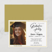 Invitation Élégant diplôme scolaire Parties scintillant de l' (Devant / Derrière)