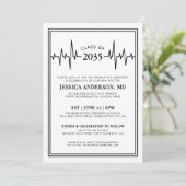 Invitation Elegant Doctor Medical Nursing School Graduation (Debout devant)
