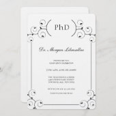 Invitation Élégant doctorat (Devant / Derrière)