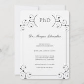 Invitation Élégant doctorat (Devant)