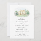 Invitation Élégant domaine | Week-end Mariage illustré (Devant)