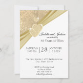 Invitation Élégant Doré 50e Anniversaire (Devant)