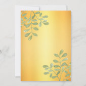 Invitation Élégant doré brillant moderne (Dos)