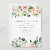 Invitation Elégant & Doux Couples Florales Rose Rose (Devant)