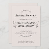 Invitation Elegant Dove Bridal Show (Devant / Derrière)