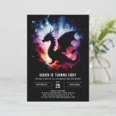 Invitation Elégant Dragon Birthday Custom (Debout devant)