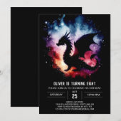 Invitation Elégant Dragon Birthday Custom (Devant / Derrière)