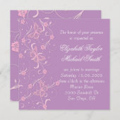 Invitation Elegant Dream Lavender Butterfly Wedding Invite (Devant / Derrière)