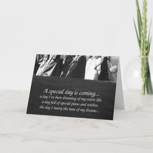 Invitation Elegant Dresses Will You Be My Maid of Honor Card (Devant)