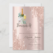 Invitation Élégant Drives Brunch & Bubbly Fête des mariées In (Devant)