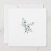 Invitation Elégant Dusty Blue Floral Fête des Mères Brunch (Dos)