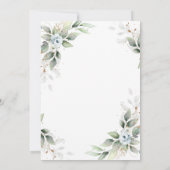 Invitation Elégant Dusty Blue Greenery Brunch nuptial (Dos)