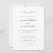 Invitation Elégant Dusty Blue intemporel Formal Chic Mariage (Devant)