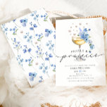 Invitation Elégant Dusty Blue Pearls & Prosecco Fête des mari<br><div class="desc">Laissez-vous tenter par le raffinement et le charme de notre Elegant Dusty Blue Pearls & Prosecco Bridal Shower Invitation, conçue pour donner le ton parfait pour une célébration remplie d'élégance et de joie. La teinte bleue douce et poussiéreuse associée aux perles chatoyantes et à l'effervescence du Prosecco créent une ambiance...</div>