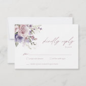 Invitation Elégant Dusty Mauve & Lavender Wedding RSVP (Devant)