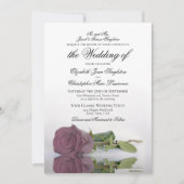 Invitation Élégant Dusty Mauve Rose Rose Mariage officiel (Devant)