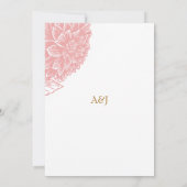 Invitation Elegant Dusty Pink and Gold Floral Wedding (Dos)