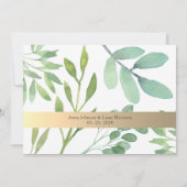 Invitation Elégant Dusty Rose Mariage de verdure Photo (Dos)