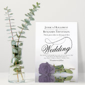 Invitation Élégant Dusty violet Rose Classy Script Mariage