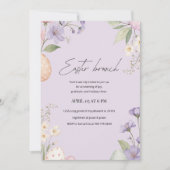 Invitation Elegant Easter Brunch | Pastel Floral Spring (Devant)