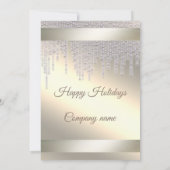 Invitation Élégant éblouissant fête de Noël d'entreprise (Dos)