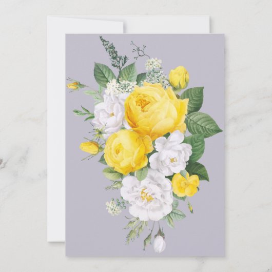 Invitation Élégant éclairage rustique Yellow Graduation Invit (Dos)