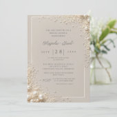 Invitation Elegant Editable Cream Seed Pearl Bridal Shower (Debout devant)