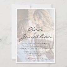 Élégant effet Vellum Faux Mariage photo