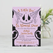 Invitation Elégant Éffrayant, Baby shower d'Halloween (Debout devant)