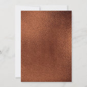 Invitation Elégant élégant Cuivre Turquoise Gold Wedding Invi (Dos)