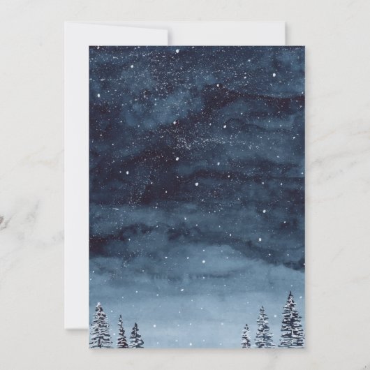 Invitation Élégant élégant Mariage de pins de forêt élégant (Dos)