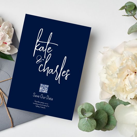 Invitation Élégant élégant moderne Personnalisé Noms Enregist