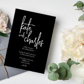 Invitation Élégant élégant moderne Personnalité Noms Mariage 