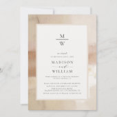 Invitation Elégant Elopement Or Réception de mariage (Devant)