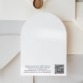 Invitation Élégant Elopement QR Code Arch Mariage Réception
