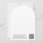 Invitation Élégant Elopement QR Code Arch Mariage Réception (Dos)