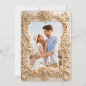 Invitation Elegant Embossed Style Frame Baroque Wedding (Dos)
