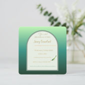 Invitation Elegant Emerald Green Arch Bridal Shower  (Debout devant)