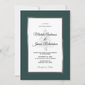 Invitation Elégant Emerald Silver Holiday Mariage d'hiver (Devant)