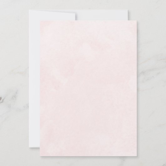 Invitation Élégant en Mariage rose d'automne (Dos)