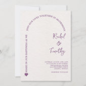 Invitation Élégant encadré dans la foi Mariage rose chaud (Devant)