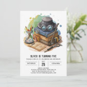 Invitation Elegant Enfants Inspecteur Anniversaire (Debout devant)