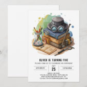 Invitation Elegant Enfants Inspecteur Anniversaire (Devant / Derrière)