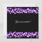 Invitation Elégant engagement Party Gold Hollywood Purple (Dos)