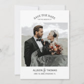 Invitation Élégant Enregistrer la date Photo QR Code Mariage (Devant)