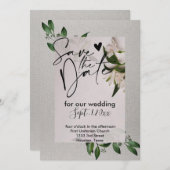 Invitation Élégant enregistrer l'invitation de date (Devant / Derrière)