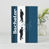 Invitation Élégant enterrement de vie de garçon formel entre  (Debout devant)