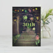 Invitation Elegant Entrance with String Lights 30th Birthday (Debout devant)